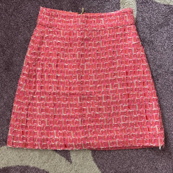 Kate Spade Pink Tweed A-Line Mini Skirt - Picture 1 of 6